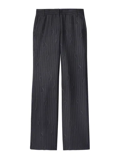OFF-WHITE PINSTRIPED TROUSERS