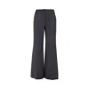 Off-white Pinstripe-pattern Virgin Wool-blend Trousers In Grey