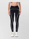 Off-white Piped Stretch Leggings Elastic Waistband In Multi