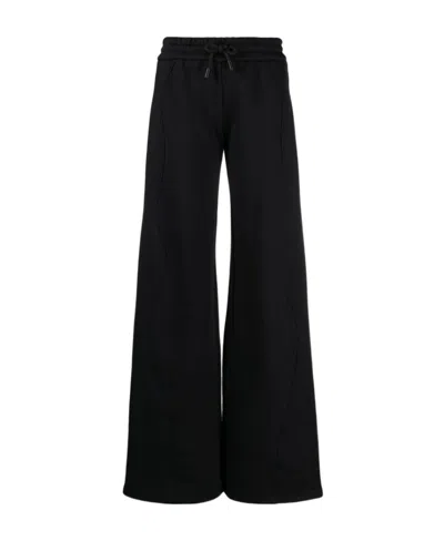 Off-white Piping-detail Cotton Track Pants In Black