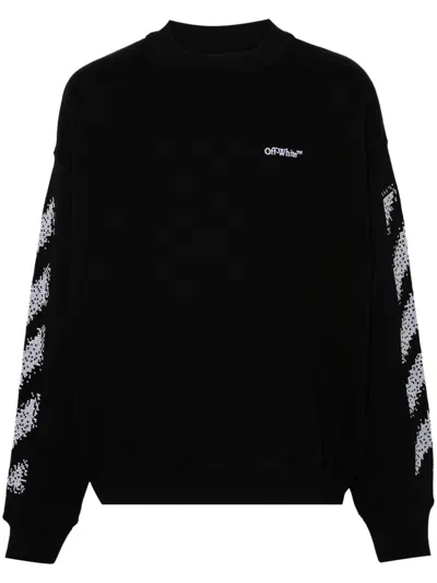 Off-white Diag-embroidery Cotton T-shirt In Black