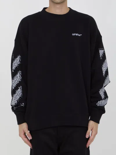 OFF-WHITE PIXEL DIAG SWEATSHIRT