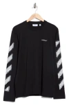 Off-white Pixel Diagonal Skate Long Sleeve T-shirt In Multi