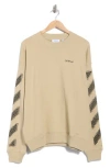 Off-white Pixel Diagonal Skate Sweatshirt In Neutral