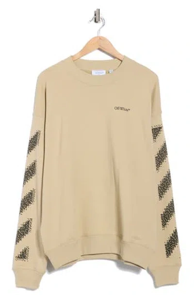 Off-white Pixel Diagonal Skate Sweatshirt In Neutral