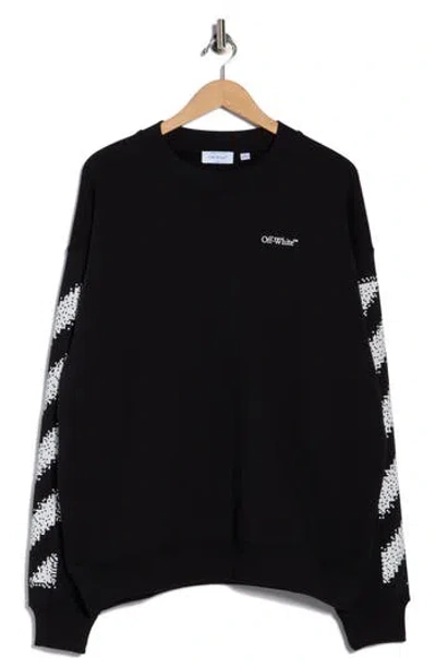 Off-white Pixel Diagonal Skate Sweatshirt In Multi