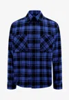 Off-white Cotton Shirt With Check Motif