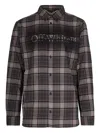 Off-white Plaid Long Sleeve Shirt In Gray