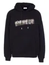 Off-white Flannel Diag Skate Drawstring Hoodie In Black