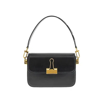 Pre-owned Off-white Plain Binder Shoulder Bag 'black' | Women's Size Onesize