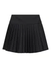 Off-white Black Gabardine Big Bookish Pleated Mini Skirt In Black