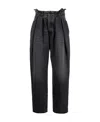 Off-white Pleated Loose-fit Jeans