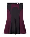 Off-white Pleated Satin Midi Skirt In Black
