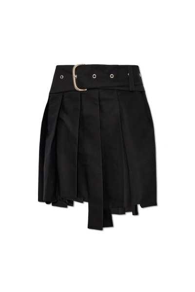 Off-white Pleated Skirt In Black
