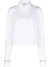 Off-white Pointed-collar Button-up Shirt In White