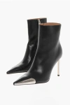 Off-white Ankle Boots With Metal Heel In Black