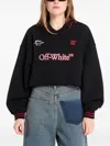 Off-white Polo Collar Cropped Sweatshirt In Multi
