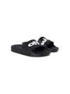 Off-white Kid - Pool Sliders In Black White