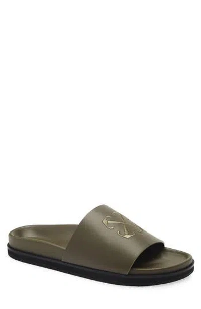 Off-white Pool Time Slide Sandal In Green