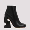 Off-white 110 Meteor Block Ankle Boots In Nappa Leather In Black Yellow