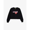 Off-white Pop Heart Crewneck Cotton-jersey Sweatshirt 4-12+ Years In Black