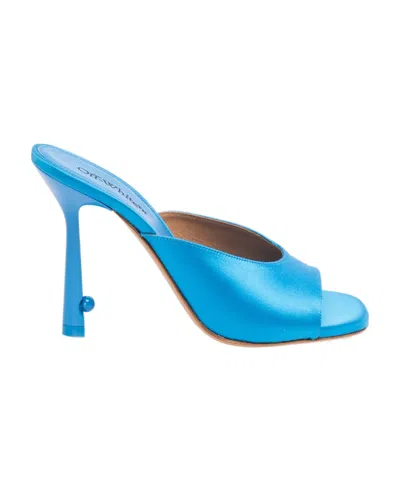 Off-white Pop Lollipop Pointed-toe Mules In Blue