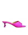 Off-white Pink Satin Sandal In Pattern