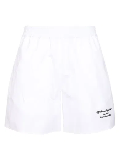 Off-white Popeline Shorts Trousers White