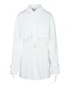 OFF-WHITE POPLIN CARGO SHIRT DRESS