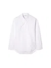 Off-white Poplin Cross Collar Shirt White White In White