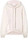 Off-white Maxi Hoodie Laundry With Logo And Patch Pocket