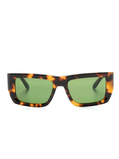 Off-white Prescott Rectangle-frame Sunglasses In Green