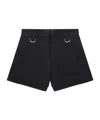 Off-white Pressed-crease Cotton Mini Shorts In Black