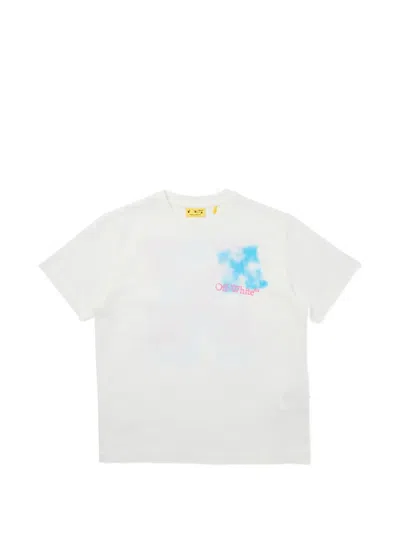 Off-white Kids' Print-detail T-shirt In White