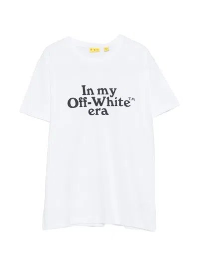 Off-white Kids' Print-detail T-shirt In White