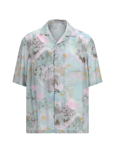 Off-white All-over Printed Button-up Shirt In Blue