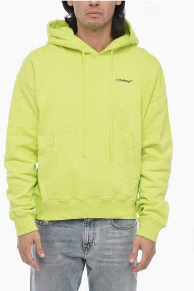 Off-white Printed Caravaggio Hoodie In Green