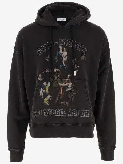Off-white Caravaggio Mary Skate Logo Hoodie In Black