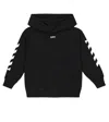 Off-white Printed Cotton Hoodie In Black White