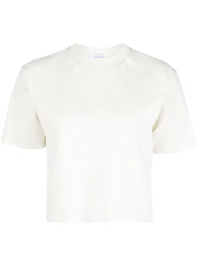 OFF-WHITE PRINTED COTTON T-SHIRT