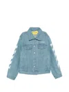 Off-white Printed Denim Jacket In Blue