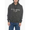 Off-white Printed Hoodie Sweatshirt With Eyelet Detail