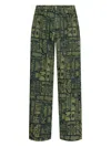 Off-white Belt Loop Jeans In Green