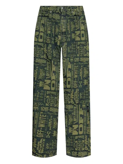 OFF-WHITE PRINTED JEANS