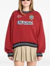 Off-white Printed-logo Sweatshirt In Red