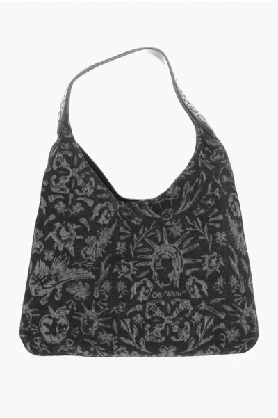 Off-white Tatto-print Hobo Bag In Black