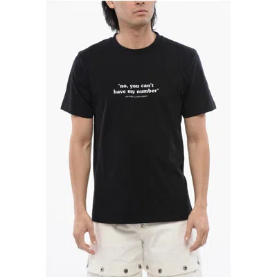 Off-white Printed Number Slim-fit T-shirt In Black