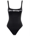 Off-white Printed One-piece Swimsuit In Black