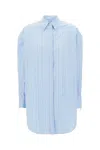 Off-white Embroidered Poplin Shirt Dress In 4001