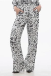 Off-white Printed Satin Tattoo Pajama Palazzo Pants